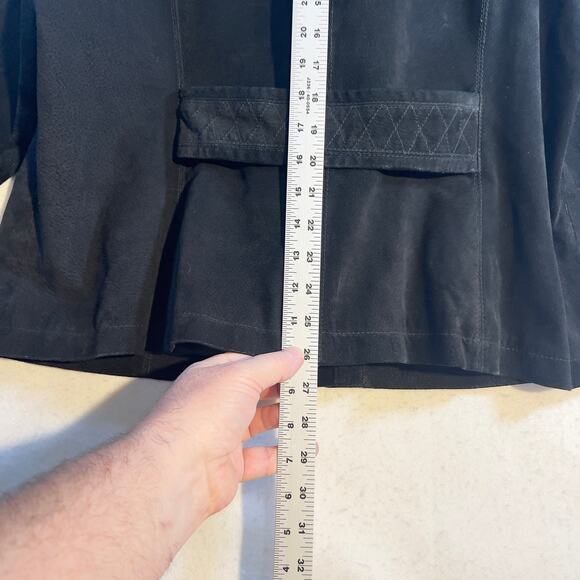 Dressbarn Woman Leather Suede Jacket Woman 18/20 Snap Buttons Studs Quilt Detail - Picture 16 of 16